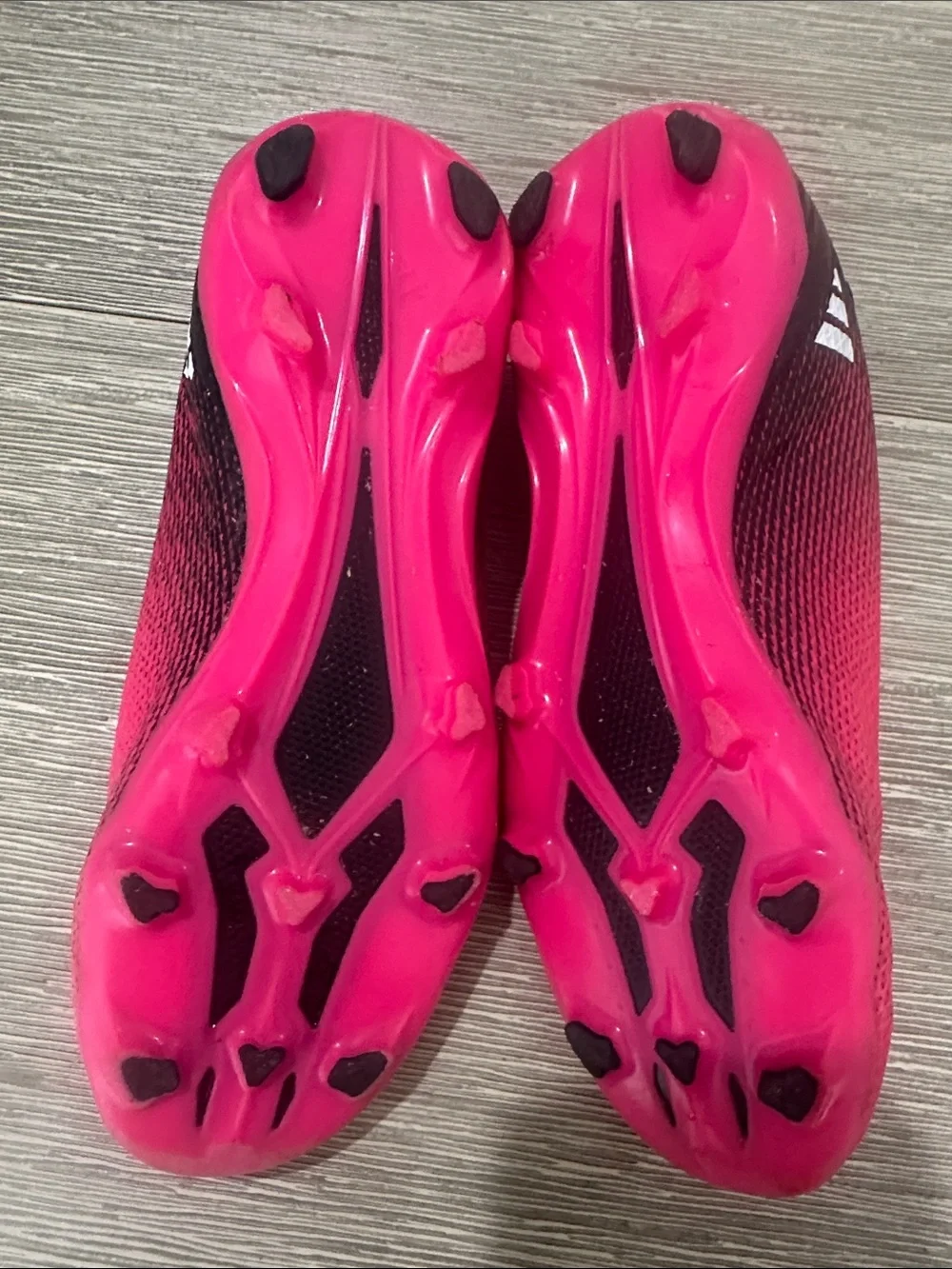 Soccer Adidas Kids Slip-On cleats Pink and Black